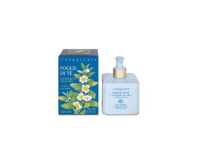 L'Erbolario Foglie di Te Detergente Viso Mani Τζελ Καθαρισμού για Πρόσωπο και Χέρια, 250ml