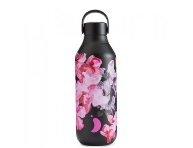 Chilly's Series 2 Bottle Glass Pansy, Μπουκάλι Ανοξείδωτο, 500ml