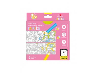 Banana Panda Looong Coloring Books - Βιβλίο Ζωγραφικής I Love Coloring Fairies, 1τμχ