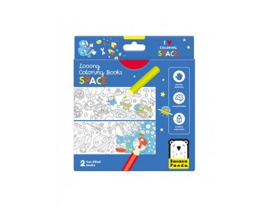 Banana Panda Looong Coloring Books - Βιβλίο Ζωγραφικής I Love Coloring Space, 1τμχ