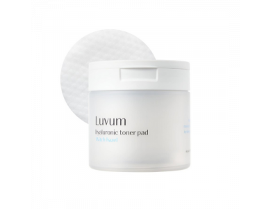 Luvum Bamboo Hyaluronic Toner Pad Witch Hazel Εμποτισμένοι Δίσκοι για Απολέπιση & Ενυδάτωση, 60τμχ