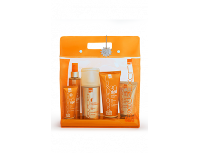 InterMed Luxurious Suncare High Protect Pack, Πακέτο Αντηλιακής προστασίας με Body Cream SPF30, 200ml & Face Cream SPF50+, 75ml & Suncare Tanning Oil Spf6, 200ml & After Sun Cooling Gel, 150ml & Hydrating Antioxidant Mist, 400ml