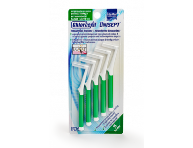 InterMed Chlorhexil Interdental Brushes SS 0,80mm, Μεσοδόντια Βουρτσάκια Πράσινα, 5τμχ