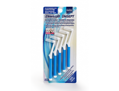 InterMed Chlorhexil Interdental Brushes SSSS 0,6mm, Μεσοδόντια Βουρτσάκια Μπλε, 5τμχ