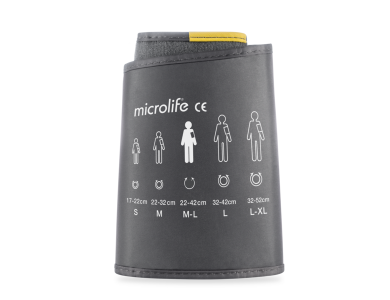 Microlife Fan Shaped Soft Cuff , Περιχειρίδα Μπράτσου Μαύρη, 17-22cm, 1τμχ