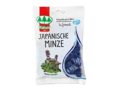 Kaiser Japanesche Minze, Καραμέλες για τον ερεθισμένο λαιμό & τον βήχα, Mε εκχύλισμα Ιαπωνικής Μέντας, 75gr