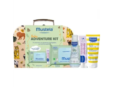 Mustela Promo Cleansing Wipes 60 Τεμάχια & No Rinse Cleansing Water 100ml & 123 Vitamin Barrier Cream 50ml & Bebe Very High Protection Sun Lotion Spf50+, 40ml & Δώρο Metalic Case 1 Τεμάχιο & Δώρο Baby