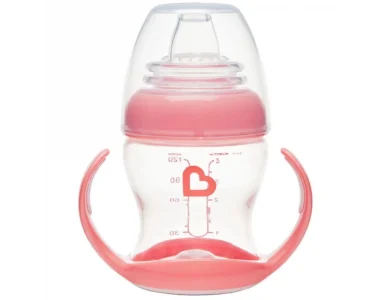 Munchkin Gentle Transition Clear Pink Cup, Εκπαιδευτικό Κύπελλο Ρόζ, 4m+, 118ml