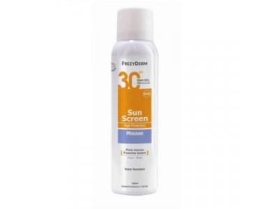 Frezyderm Sun Screen Mousse SPF30 Αντηλιακό Προσώπου & Σώματος σε Μορφή Αφρού, 200ml
