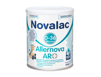 Novalac Allernova AR+ Βρεφικό Υποαλλεργικό Γάλα σε Σκόνη από την Γέννηση Έως 36 Μηνών, 400gr