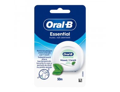 Oral-B Οδοντικό νήμα κηρωμένο μέντα 50μ, 1τμχ