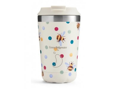 Chilly's Emma Bridgewater Coffee Cup, Ανοξείδωτο Ισοθερμικό Ποτήρι Polka Dot & Bees, 340ml