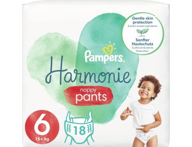 Pampers Harmonie Nappy Pants Πάνες-Βρακάκι No6 (15kg+), Πάνες, 18τμχ