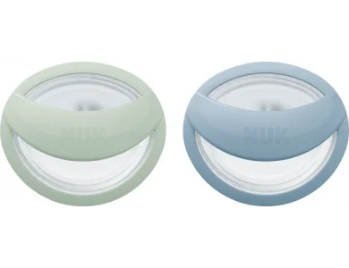 Nuk Perfect Match Πιπίλα Σιλικόνης 0-6m, Μπλε/Πράσινη, 2τμχ