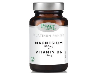 Power Health Platinum Magnesium 350mg + Vitamin B6 12mg, 30 Κάψουλες