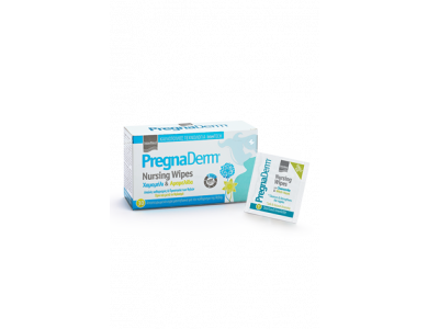 InterMed PregnaDerm Nursing Wipes, Αποστειρωμένα Υγρά Μαντηλάκια Θηλής, 30τμχ