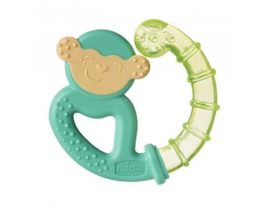 Chicco Δροσιστικός Κρίκος Οδοντοφυΐας Σιλικόνη Mix, Mαϊμού 2 σχέδια 4m+, 1 τμχ