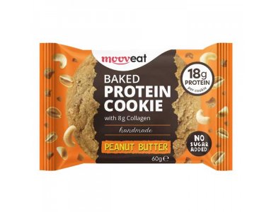 Mooveat, Baked Protein 30% Cookie Peanut Butter, Μπισκότο, 60gr