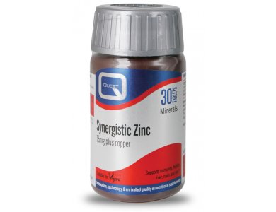 Quest Synergistic Zinc 15mg With Copper 30tabs
