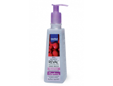 InterMed Reval Moisturizing Handwash Raspberry, Αντισηπτικό Τζελ & Καθαρισμός Χεριών με Άρωμα Βατόμουρο, 250ml