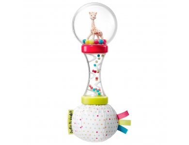 Sophie La Girafe Soft Maracas Rattle, Μαλακή μαράκα Κουδουνίστρα 3m+, 1τμχ