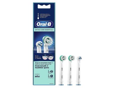 Oral-B Ortho Care Essentials Πακέτο Ανταλλακτικών με Interspace Brush Βουρτσάκι για Μεσοδόντια Διαστήματα, 1τεμ & Ortho Brushheads Ορθοδοντικές Κεφαλές Βουρτσίσματος, 2τεμ, 1σετ