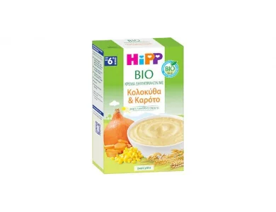 Hipp Bio, Κρέμα Δημητριακών με Κολοκύθα & Καρότο για 6m+, 200g