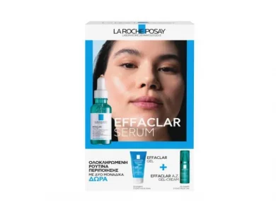 La Roche Posay Promo Effaclar Serum Ορός κατά των Eπίμονων Aτελειών, 30ml, Δώρο Effaclar Gel, 50ml & Effaclar A.Z Gel-Cream, 3ml, 1σετ