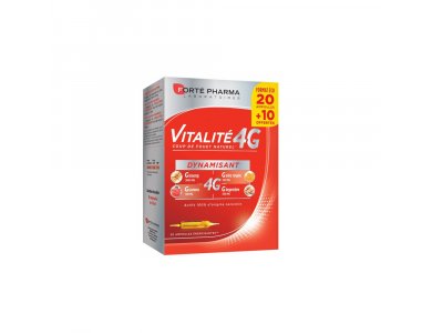 Forte Pharma Συμπλήρωμα για Καταπολέμηση της Κόπωσης Vitalite 4G +50% Δώρο 20+10x10 ml