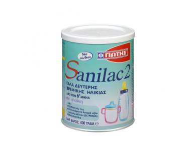 Γιώτης Sanilac 2, Γάλα 2ης Βρεφικής Ηλικίας από 6 Μηνών, 400gr