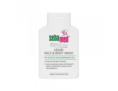 Sebamed Liquid Face & Body Wash, Ήπιος καθαρισμός Προσώπου και Σώματος, 200ml