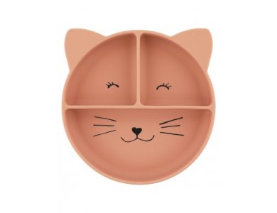 Trixie Silicone Plate, Πιάτο Σιλικόνης με Χωρίσματα, Mrs. Cat, 1τμχ
