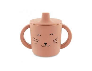 Trixie Cup, Ποτήρι Σιλικόνης με Χερούλια, Mrs Cat, 1τμχ