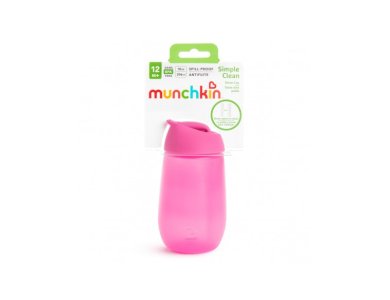 Munchkin Simple Clean Straw Cup Pink, Εκπαιδευτικό Κύπελλο με καλαμάκι, Ροζ, 1τμχ