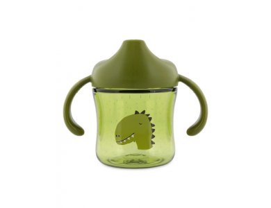Trixie Sippy Cup Mr Dino Εκπαιδευτικό Ποτηράκι Με Μαλακό Στόμιο & Χερούλια Για 4m+, 200ml