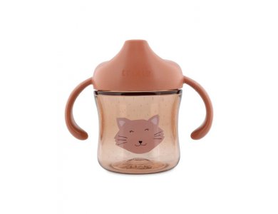 Trixie Sippy Cup Mrs Cat Εκπαιδευτικό Ποτηράκι Με Μαλακό Στόμιο & Χερούλια Για 4m+, 200ml