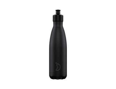 Chillys Sport Bottle Black, Ανοξείδωτος Θερμός Για Υγρά, 500ml