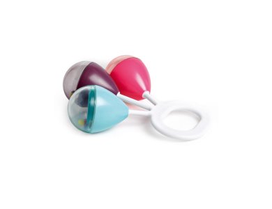 Suavinex Κουδουνίστρα, Χρώμα Ροζ-Γαλάζιο-Μωβ, 4m+, 1τμχ