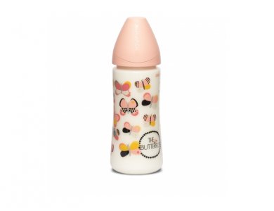 Suavinex Μπιμπερό 3P Πλαστικό 270ml, 0m+, Butterfly Pink
