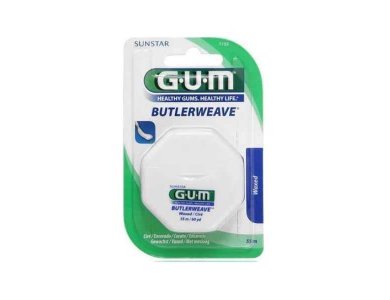 Gum ButlerWeave (1155) Waxed Floss, Κηρωμένο Οδοντικό Νήμα, 55m