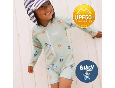 Swim Essentials "Bluey" Ολόσωμο μαγιό Μακριά μανίκια-σορτς με προστασία UV50 86/92, (1-2 ετών)