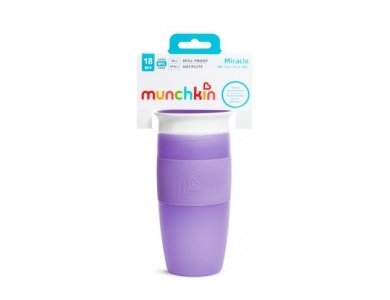 Munchkin Miracle 360° Purple Sippy Cup, Εκπαιδευτικό Ποτήρι, Μώβ, 414ml, 1τμχ