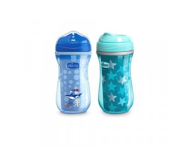 Chicco Active Cup Μπλε, 2 Σχέδια 266ml 14+, 1τμχ