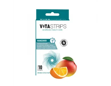 Vitastrips Hangover, Για την ανακούφιση από το hangover με Φυσική Γεύση Πορτοκάλι-Μάνγκο, 10strips