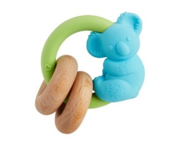 Munchkin Koala Natural Wooden Teether, Μασητικό Οδοντοφυΐας Χωρίς BPA από Σιλικόνη, 1τμχ