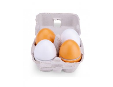 New Classic Toys Wooden Eggs, 4 Ξύλινα Αυγά σε Ρεαλιστική συσκευασία