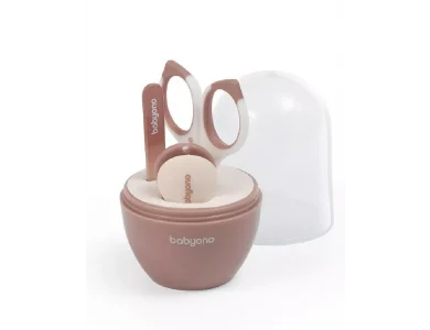 BabyOno: Σετ περιποίησης νυχιών για το μωρό με θήκη-Μπεζ, 1 Σετ