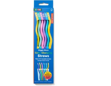 Kidoki Καλαμάκια που αλλάζουν Χρώμα, σετ με 6τμχ