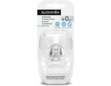 Suavinex Θηλη Σιλικόνης Ρυθμιζόμενης Ροής 0m+ , 2τμχ